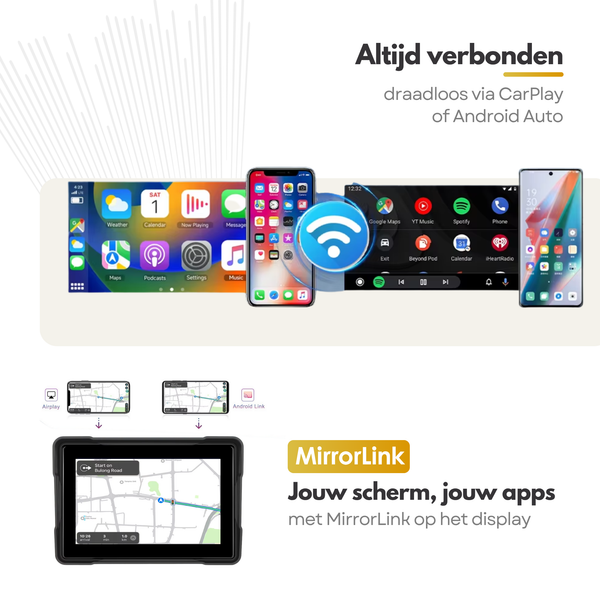 Universeel 5" Motor | Inbouw CarPlay & Android Auto
