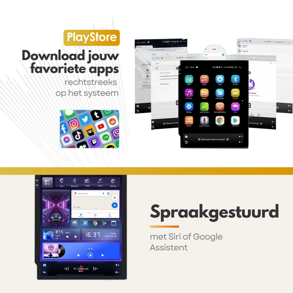 Volkswagen Golf 7 (2014 – 2018) | Inbouw CarPlay & Android Auto | Zwart