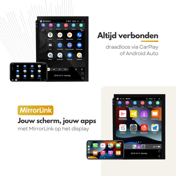 Volkswagen Golf 7 (2014 – 2018) | Inbouw CarPlay & Android Auto | Zwart