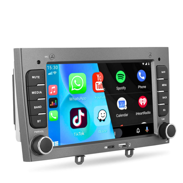 Peugeot 308 T7 (2007 – 2014) / 408 (2010 – 2016) | Inbouw CarPlay & Android Auto | Zilver