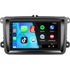 Volkswagen Golf (2000–2014) / Polo (2009–2014) / Caddy (2000–2024) / Passat (2007–2009) / Passat CC (2010–2011) / Seat Altea/XL/Leon/Toledo (2004 – 2009) / Skoda Fabia/Yeti/Octavia (2000 – 2013) | CarPlay & Android Auto | Zwart