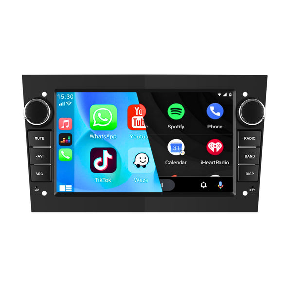 Opel Meriva (2006 – 2010) / Antara (2006 – 2011) / Tigra Twintop (2004 – 2009) / Vivaro (2006 – 2016) / Zafira B (2005 – 2011) / Signum (2003 – 2008) / Combo (2005 – 2011) / Astra (2004 – 2009) / Corsa (2006 – 2016) | CarPlay & Android Auto | Zwart