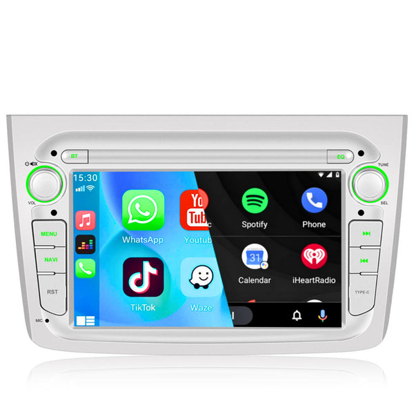 Alfa Romeo MiTo (2008 – 2016) | Inbouw CarPlay & Android Auto | Zilver