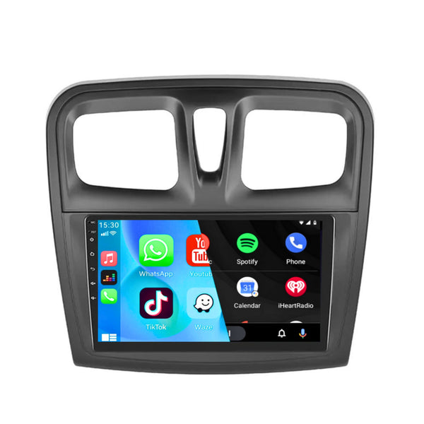 Renault Sandero (2014 – 2017) / Symbol (2014 – 2017) | Inbouw CarPlay & Android Auto | Zwart