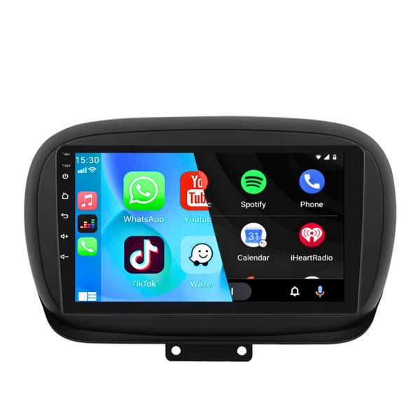 Fiat 500X (2014 – 2020) | Inbouw CarPlay & Android Auto | Zwart