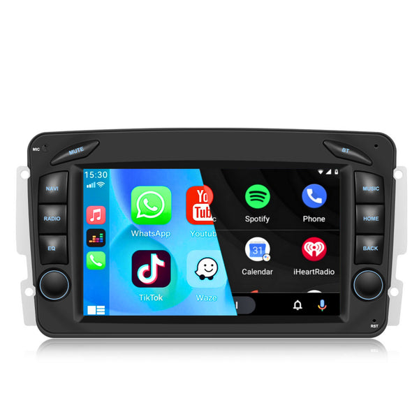 Mercedes Viano (2004 – 2016) / CLK (1998 – 2002) / Vaneo (2002 – 2005) | Inbouw CarPlay & Android Auto | Zwart