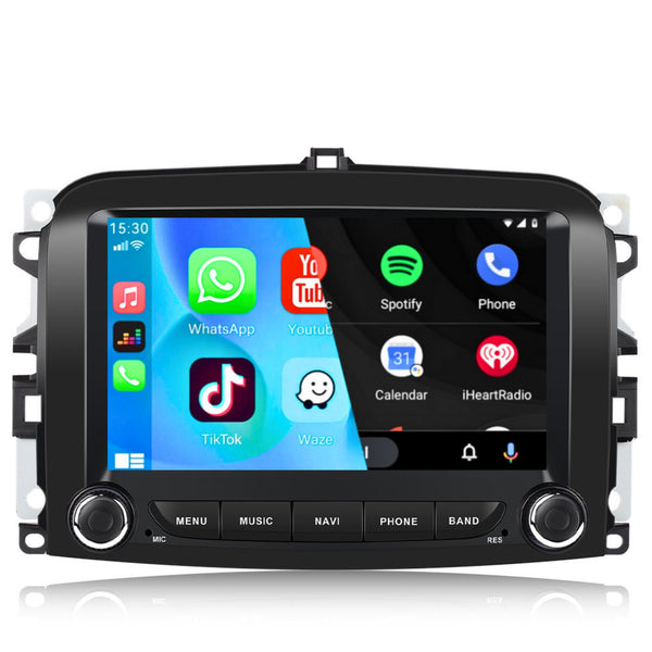 Fiat 500L (2014 – 2019) | Inbouw CarPlay & Android Auto | Zwart