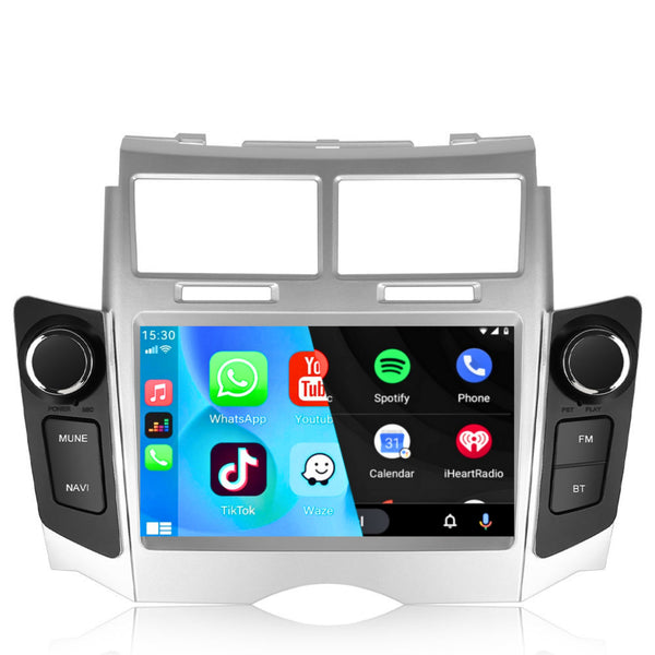 Toyota Yaris (2005 – 2011) / Vitz (2005 – 2010) / Platz (2005) | Inbouw CarPlay & Android Auto | Zilver