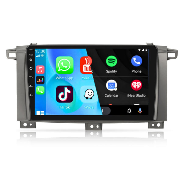 Toyota Land Cruiser LC100/GXR (2003 – 2006) | Inbouw CarPlay & Android Auto | Zwart
