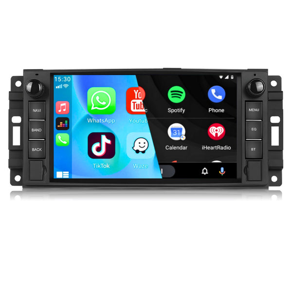 Dodge Challenger (2009 – 2010) / Chevrolet Epica (2006 – 2011) / Chrysler 300 C (2005 – 2010) / Jeep Liberty (2008 – 2009) / Grand Cherokee (2005 – 2010) | Inbouw CarPlay & Android Auto | Zwart