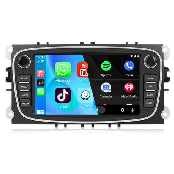 Ford Galaxy (2006 – 2015) / Kuga (2009 – 2016) / Focus II (2008 – 2011) / Mondeo IV (2008 – 2010) / S-Max (2008 – 2011) / C-Max (2008 – 2010) | CarPlay & Android Auto | Zwart