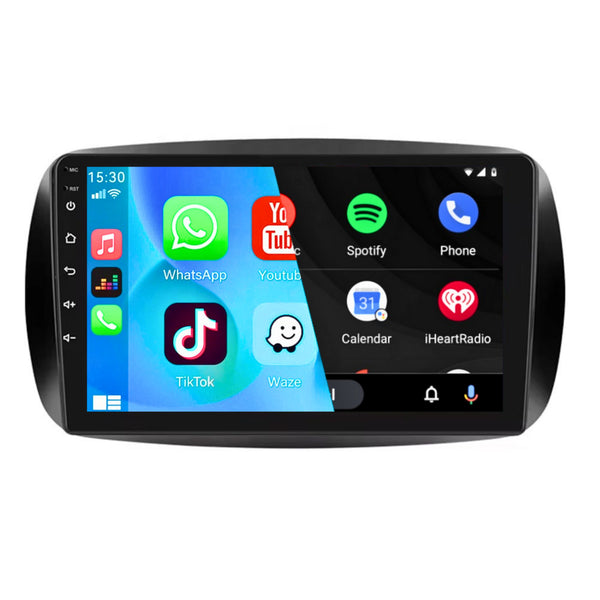 Mercedes Smart fortwo coupe (2014 – 2016) / Smart (2004 – 2010) | Inbouw CarPlay & Android Auto | Zwart