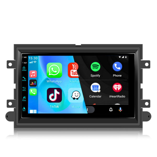 Ford Focus (2005 – 2007) / F-150 (2005 – 2008) / F-250 (2006 – 2013) / F-350 (2006 – 2013) / E-250 (2009 – 2015) / Fusion (2006 – 2010) / Expedition (2007 -2014) / Mustang (2007 – 2009) | Inbouw CarPlay & Android Auto | Zwart