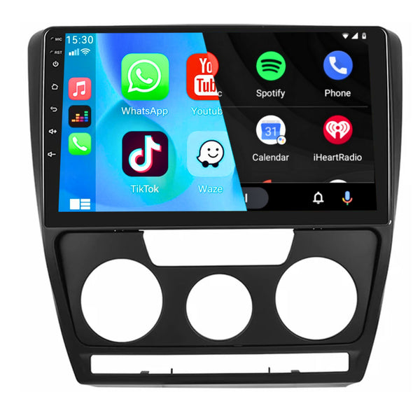 Skoda Octavia (2004 – 2014) | Inbouw CarPlay & Android Auto | Zwart