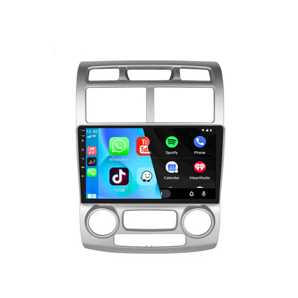 Kia Sportage (2005–2010) | Built-in CarPlay & Android Auto | Silver