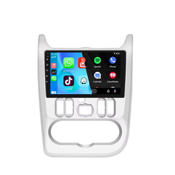 Renault Logan I (2009 – 2013) | Inbouw CarPlay & Android Auto | Wit