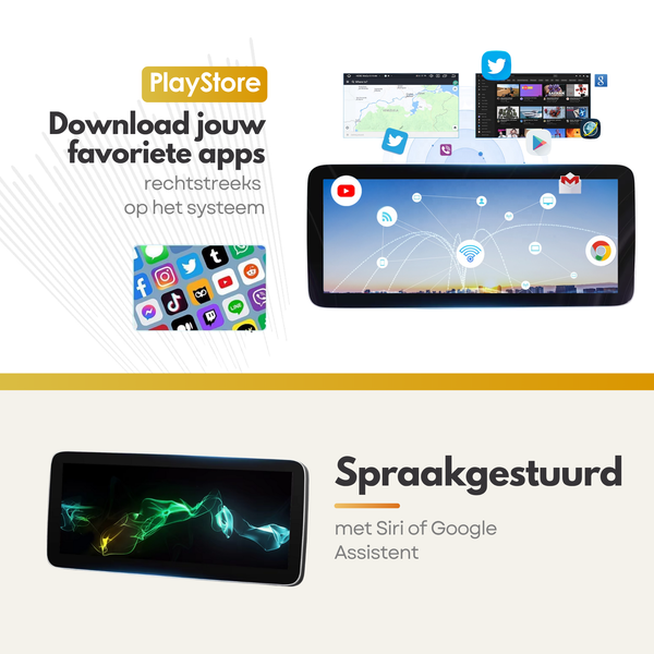 Audi Q5 (2010 – 2018) | Inbouw CarPlay & Android Auto | Zwart