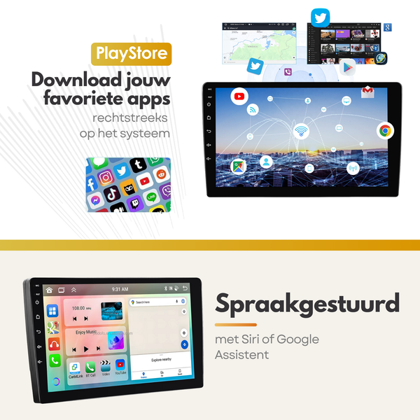 Hyundai Getz (2002 – 2006) | Inbouw CarPlay & Android Auto | Zilver