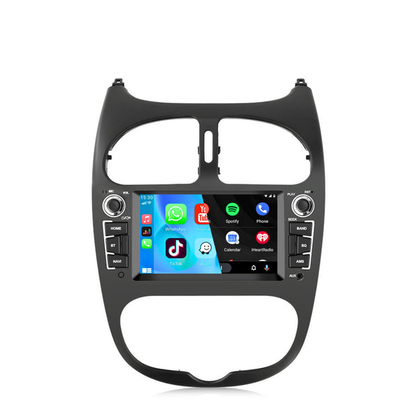 Peugeot 206 CC (2000 – 2016) / 206 (1998 – 2016) / 206 SW (2002 – 2016) / Citroën C2 (2003 – 2009) | Inbouw CarPlay & Android Auto | Zwart