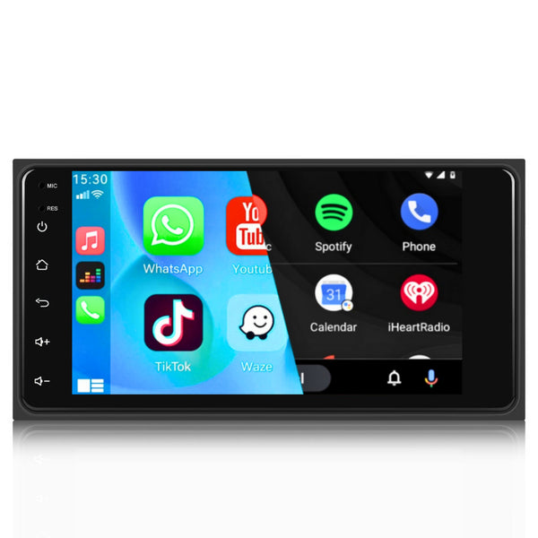 Toyota Corolla (2001 – 2008) / RAV4 II (2001 – 2005) / Camry V (2002 – 2006) / Hilux VII (2004 – 2011) / Prado J90 (1998 – 2007) / 4Runner IV (1995 – 2002) | Inbouw CarPlay & Android Auto | Zwart