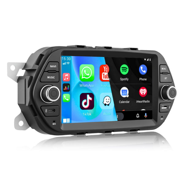 Fiat Egea (2015 – 2019) / Tipo (2015 – 2019) | Inbouw CarPlay & Android Auto | Zwart