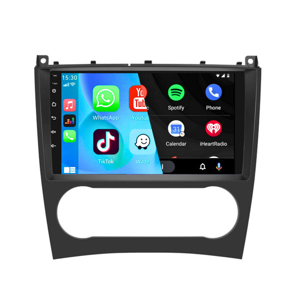 Mercedes C-Klasse / GLK (2005 – 2009) | Inbouw CarPlay & Android Auto | Zwart