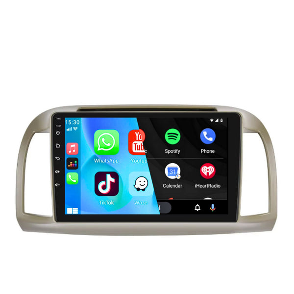 Nissan March (2002 – 2010) | Inbouw CarPlay & Android Auto | Zilver