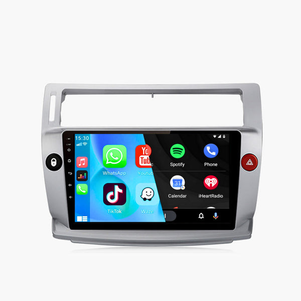 Citroën C4 (2004 – 2009) / C-Quatre (2008 – 2011) | Inbouw CarPlay & Android Auto | Zilver