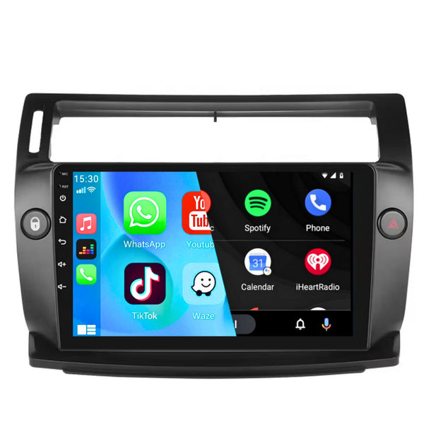 Citroën C-Quatre (2008 – 2011) | Inbouw CarPlay & Android Auto | Zwart