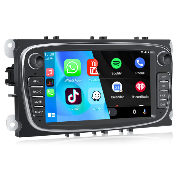 Ford S-Max (2008–2011) / Focus (2008–2011) | CarPlay & Android Auto | Zwart