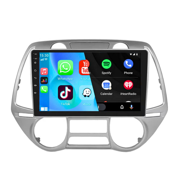 Hyundai i20 (2008 – 2012) | Inbouw CarPlay & Android Auto | Zilver
