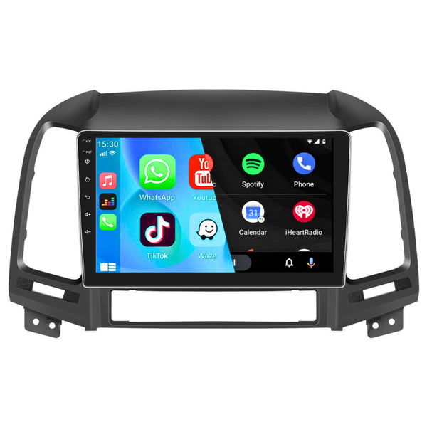 Hyundai Santa Fe (2006 – 2012) | Inbouw CarPlay & Android Auto | Zwart