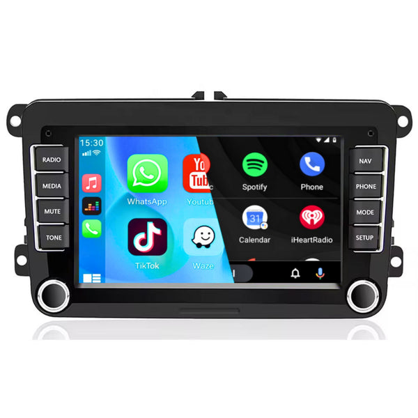 Volkswagen Golf V/VI (2003 – 2013) / Passat B6/B7 (2006 – 2016) / Polo V (2010 – 2015) / Caddy III (2004 – 2010) | Inbouw CarPlay & Android Auto | Zwart