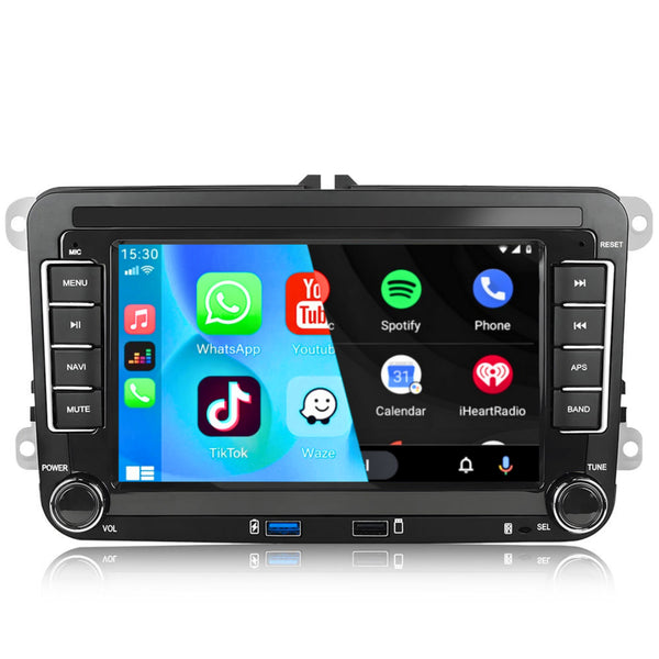 Volkswagen Golf VI (2009 – 2013) / Polo V (2010 – 2015) / Passat B6/B7 (2006 – 2016) | Inbouw CarPlay & Android Auto | Zwart