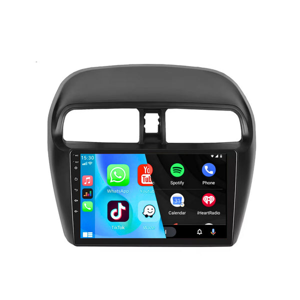 Mitsubishi Mirage (2012 – 2016) | Inbouw CarPlay & Android Auto | Zwart